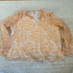 Jcrew factory long sleeve lined blouse! Worn once- excellent condition